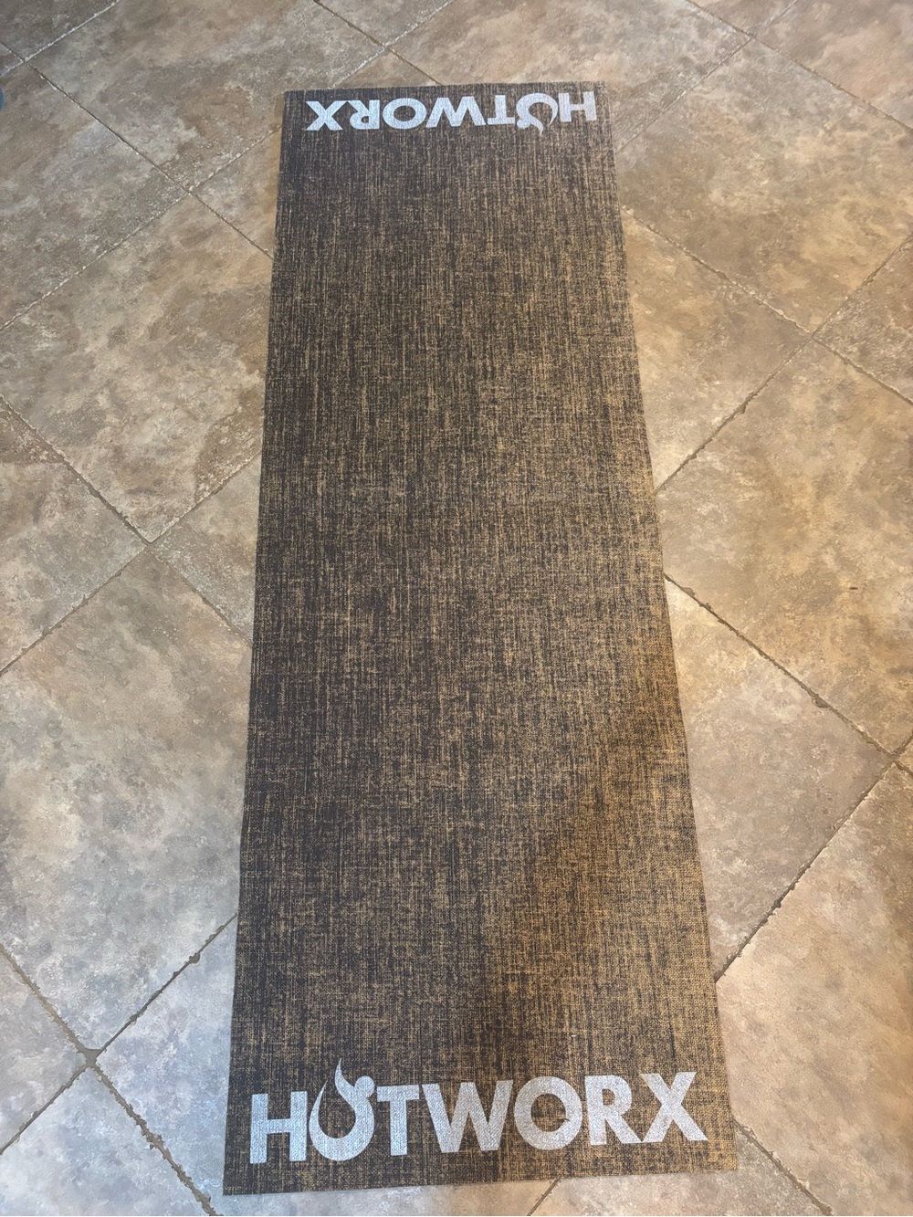 Hotworx Brown Yoga Mat with Logo